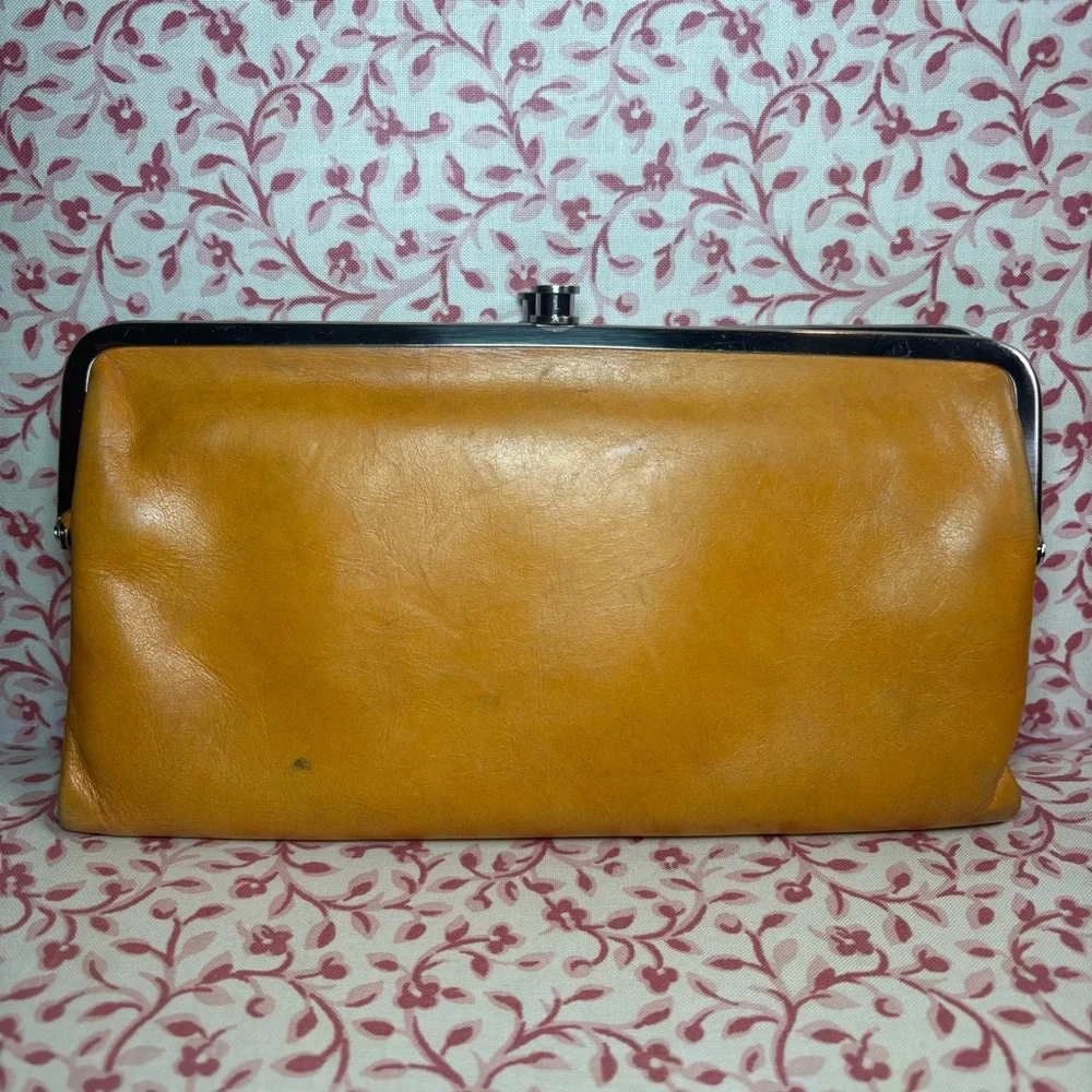 HOBO Mustard Yellow Lauren Leather Wallet